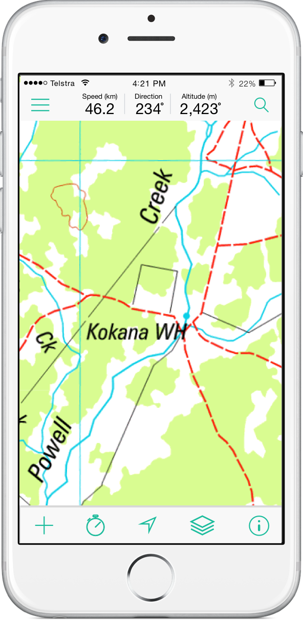 NATMAP RASTER Topo maps on iPhone