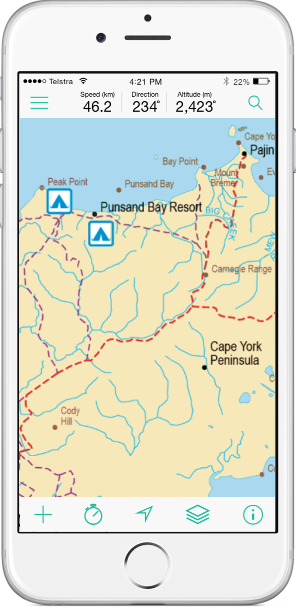 BackCountry Touring maps on iPhone